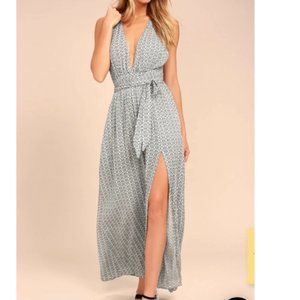 Lulu's Casablanca Queen Black and White Print Maxi Dress - size XS - never worn